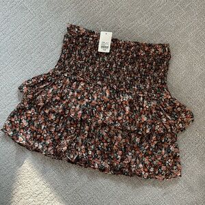 Cotton Island Floral Print Skirt NWTS